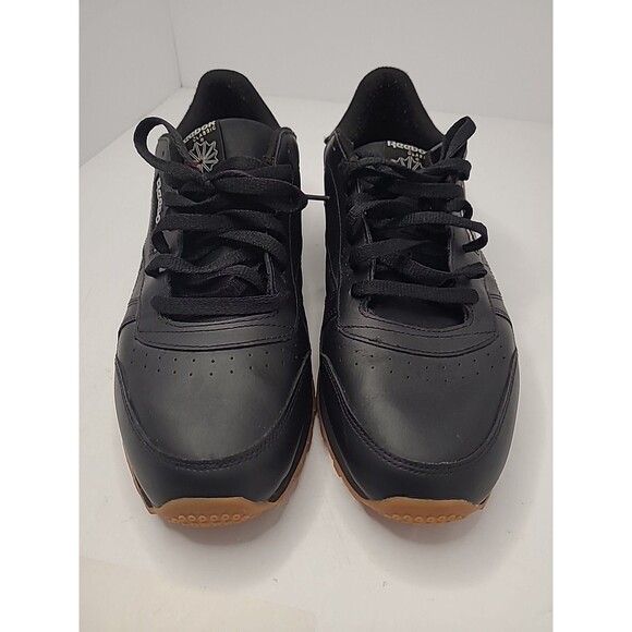 Reebok Classic Leather Men's Shoes Sneaker Size 14 Black/Gum Bottom GY0954 - Picture 6 of 10